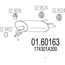 Амортизатор MTS 01.60163