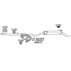 Глушитель выхлопных газов конечный MTS 01.60257