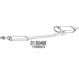 Глушитель выхлопных газов конечный MTS 01.60468