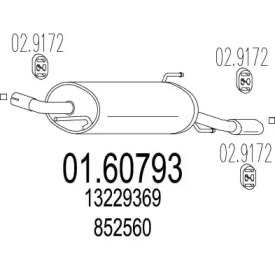 Глушитель выхлопных газов конечный MTS 01.60793