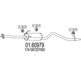 Глушитель выхлопных газов конечный MTS 01.60979