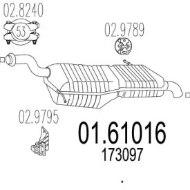 Амортизатор MTS 01.61016