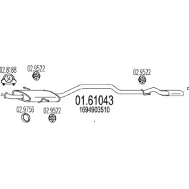 Амортизатор MTS 01.61043