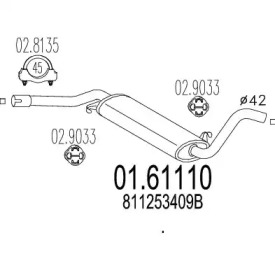 Амортизатор MTS 01.61110