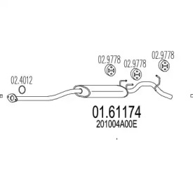 Амортизатор MTS 01.61174