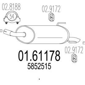 Амортизатор MTS 01.61178