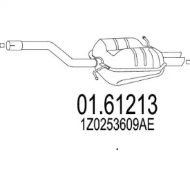 Глушитель выхлопных газов конечный MTS 01.61213