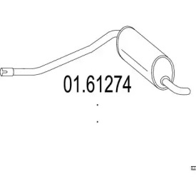 Глушитель выхлопных газов конечный MTS 01.61274