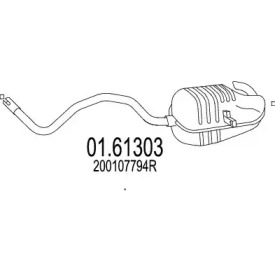 Глушитель выхлопных газов конечный MTS 01.61303