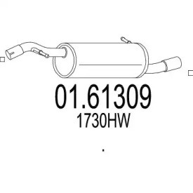 Глушитель выхлопных газов конечный MTS 01.61309