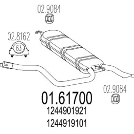 Амортизатор MTS 01.61700