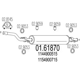 Амортизатор MTS 01.61870