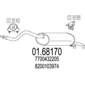 Амортизатор MTS 01.68170