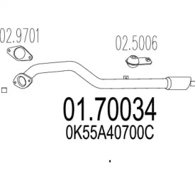 Труба выхлопного газа MTS 01.70034