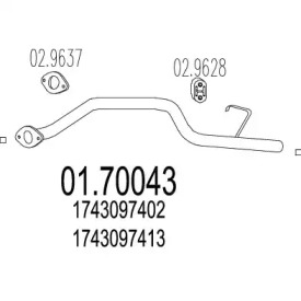 Трубка MTS 01.70043