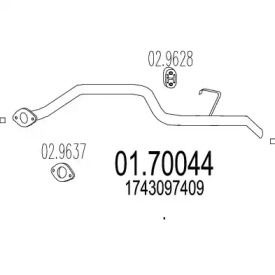 Трубка MTS 01.70044