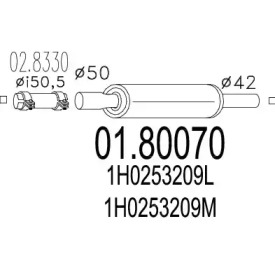 Амортизатор MTS 01.80070