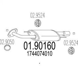 Амортизатор MTS 01.90160