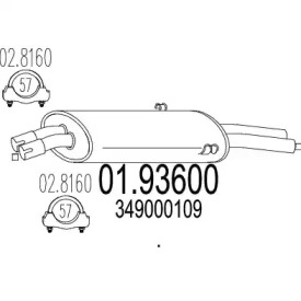 Глушитель выхлопных газов конечный MTS 01.93600
