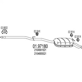 Амортизатор MTS 01.97180