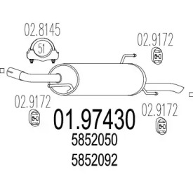 Амортизатор MTS 01.97430