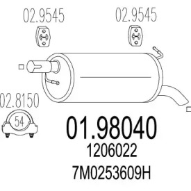 Амортизатор MTS 01.98040