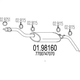 Амортизатор MTS 01.98160