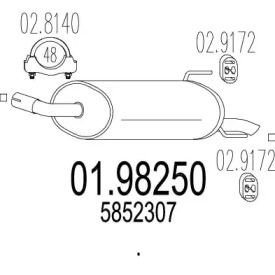 Амортизатор MTS 01.98250