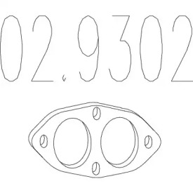 Прокладка, труба выхлопного газа MTS 02.9302