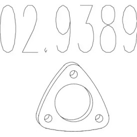 Прокладка, труба выхлопного газа MTS 02.9389