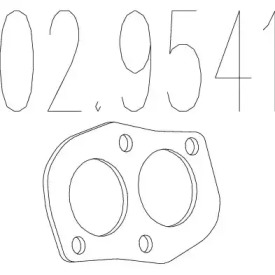 Прокладка, труба выхлопного газа MTS 02.9541