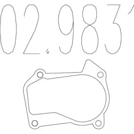 Прокладка, труба выхлопного газа MTS 02.9831