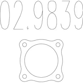 Прокладка, труба выхлопного газа MTS 02.9839