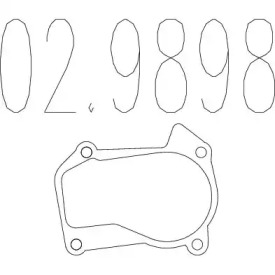 Прокладка, труба выхлопного газа MTS 02.9898