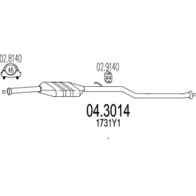 Катализатор MTS 04.3014