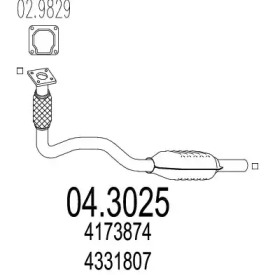 Катализатор MTS 04.3025