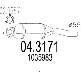 Катализатор MTS 04.3171