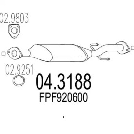 Катализатор MTS 04.3188
