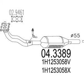 Катализатор MTS 04.3389