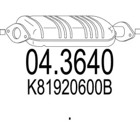 Катализатор MTS 04.3640