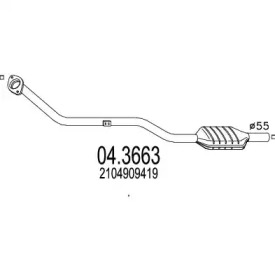 Катализатор MTS 04.3663