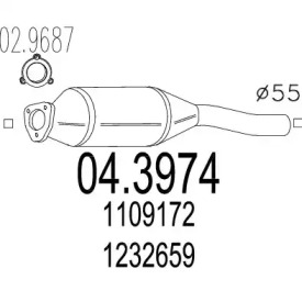 Катализатор MTS 04.3974