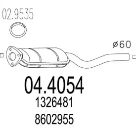Катализатор MTS 04.4054