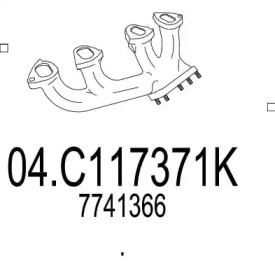 Труба выхлопного газа MTS 04.C117371K