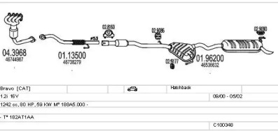 Система выпуска ОГ MTS C100348013068