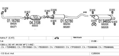 Система выпуска ОГ MTS C250038003479