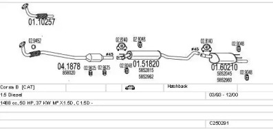 Система выпуска ОГ MTS C250291005426