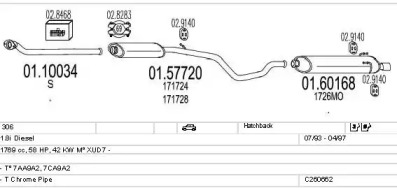 Система выпуска ОГ MTS C260662006540