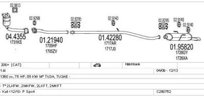 Система выпуска ОГ MTS C260752016367