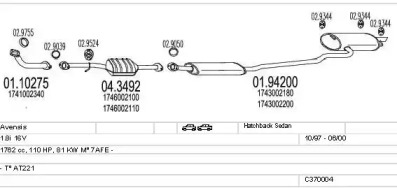 Система выпуска ОГ MTS C370004001682